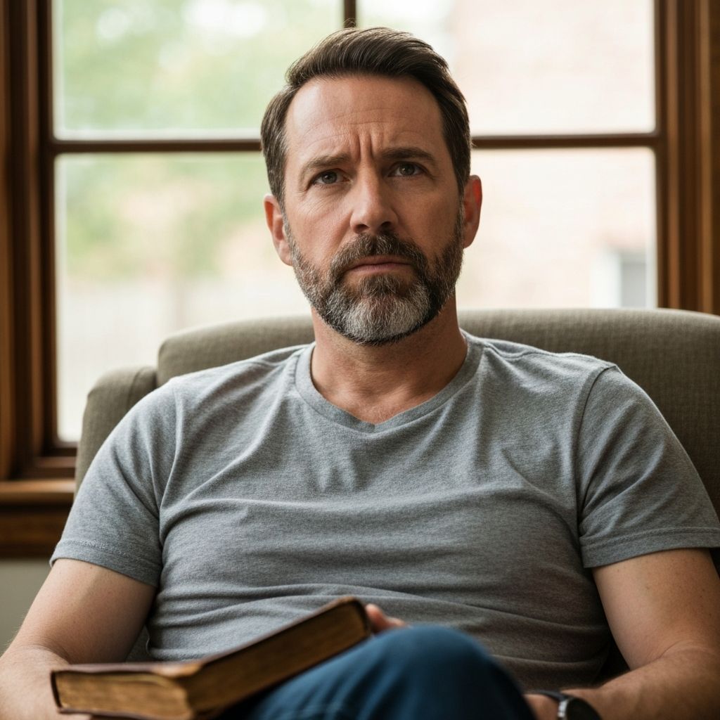 Man considering options thoughtfully